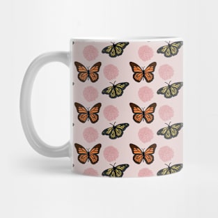 Aesthetic Pink Butterfly Pattern by Courtney Graben Mug